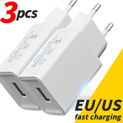 USB Charger 5V 2A Power Adapter Travel Universal Mobile Phone Charger for Iphone Samsung Xiaomi Redmi LG EU/US Wall Charge Plug