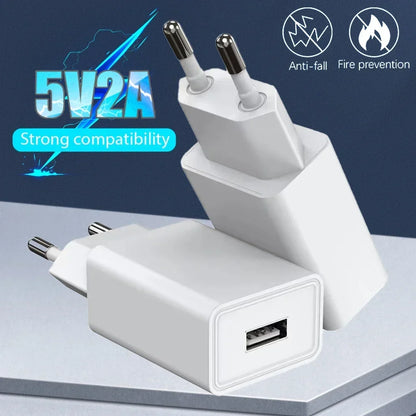 USB Charger 5V 2A Power Adapter Travel Universal Mobile Phone Charger for Iphone Samsung Xiaomi Redmi LG EU/US Wall Charge Plug
