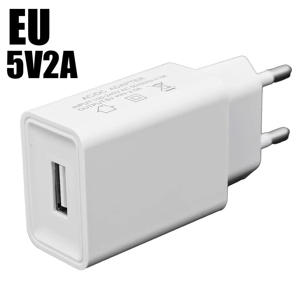USB Charger 5V 2A Power Adapter Travel Universal Mobile Phone Charger for Iphone Samsung Xiaomi Redmi LG EU/US Wall Charge Plug
