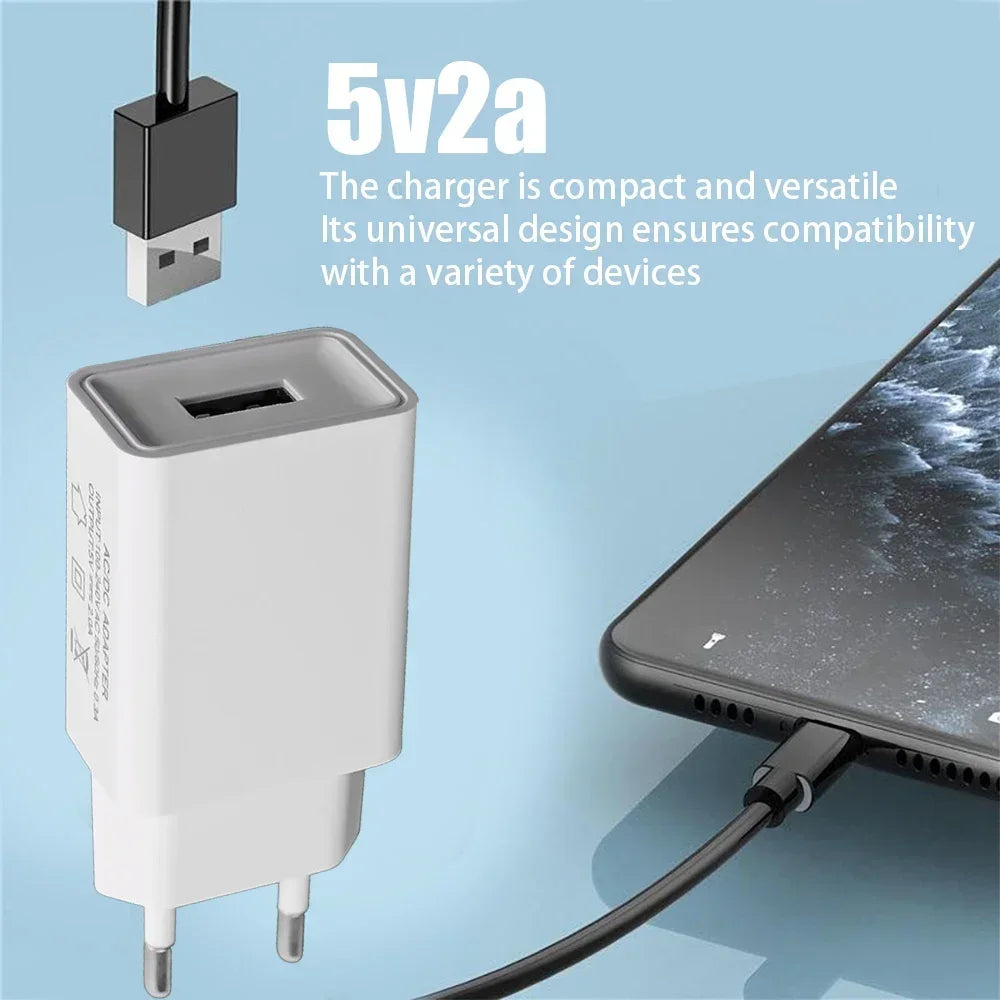 USB Charger 5V 2A Power Adapter Travel Universal Mobile Phone Charger for Iphone Samsung Xiaomi Redmi LG EU/US Wall Charge Plug