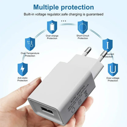 USB Charger 5V 2A Power Adapter Travel Universal Mobile Phone Charger for Iphone Samsung Xiaomi Redmi LG EU/US Wall Charge Plug